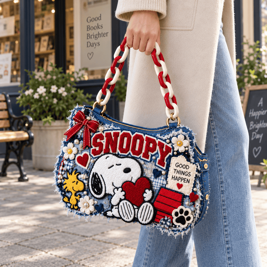 SNPY Sculptural Embroidered Denim Handbag NTKO
