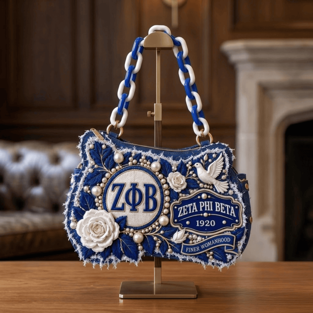 ZPB Sculptural Embroidered Denim Handbag NTKO