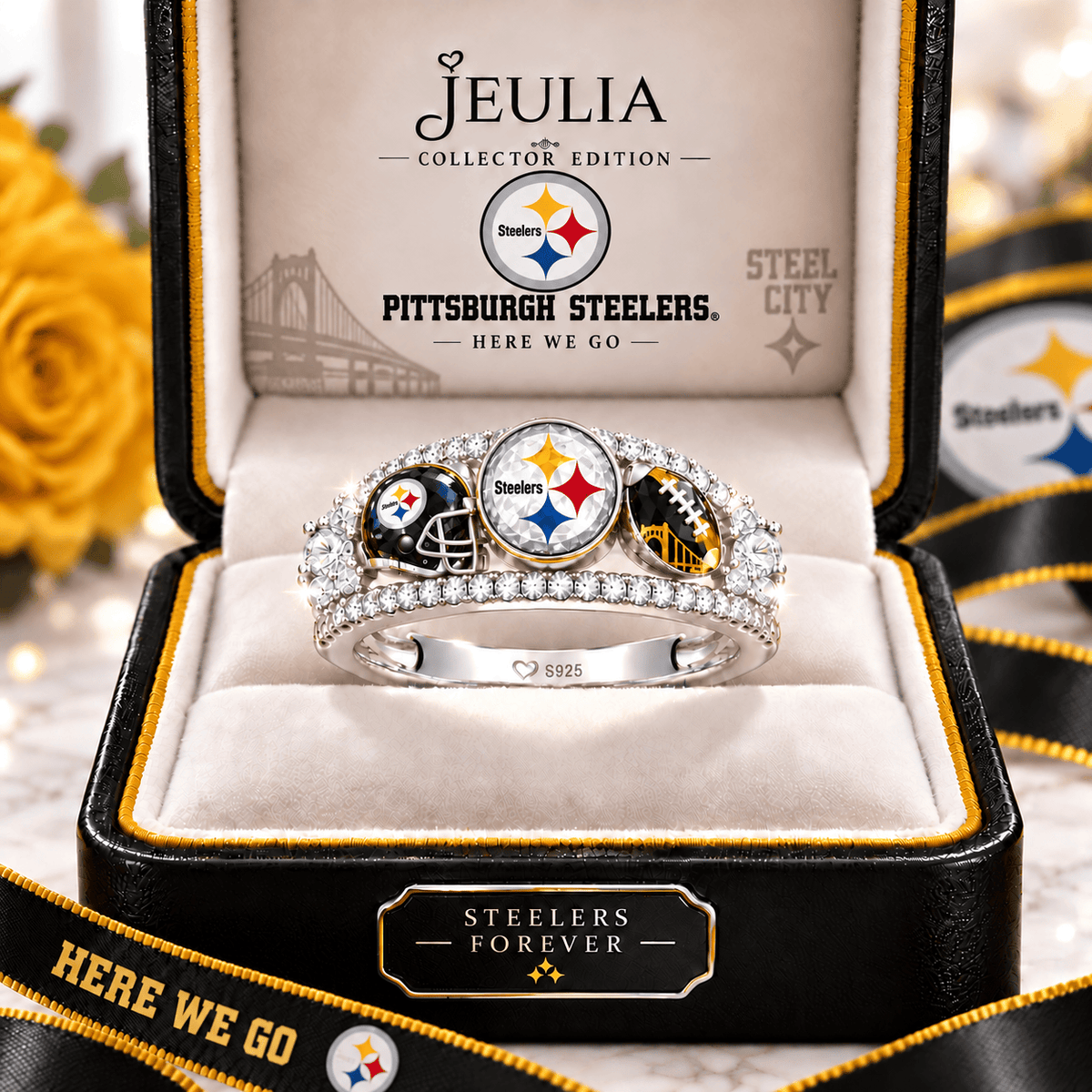 PBS Premium Charm Pavé Statement Ring NTNA