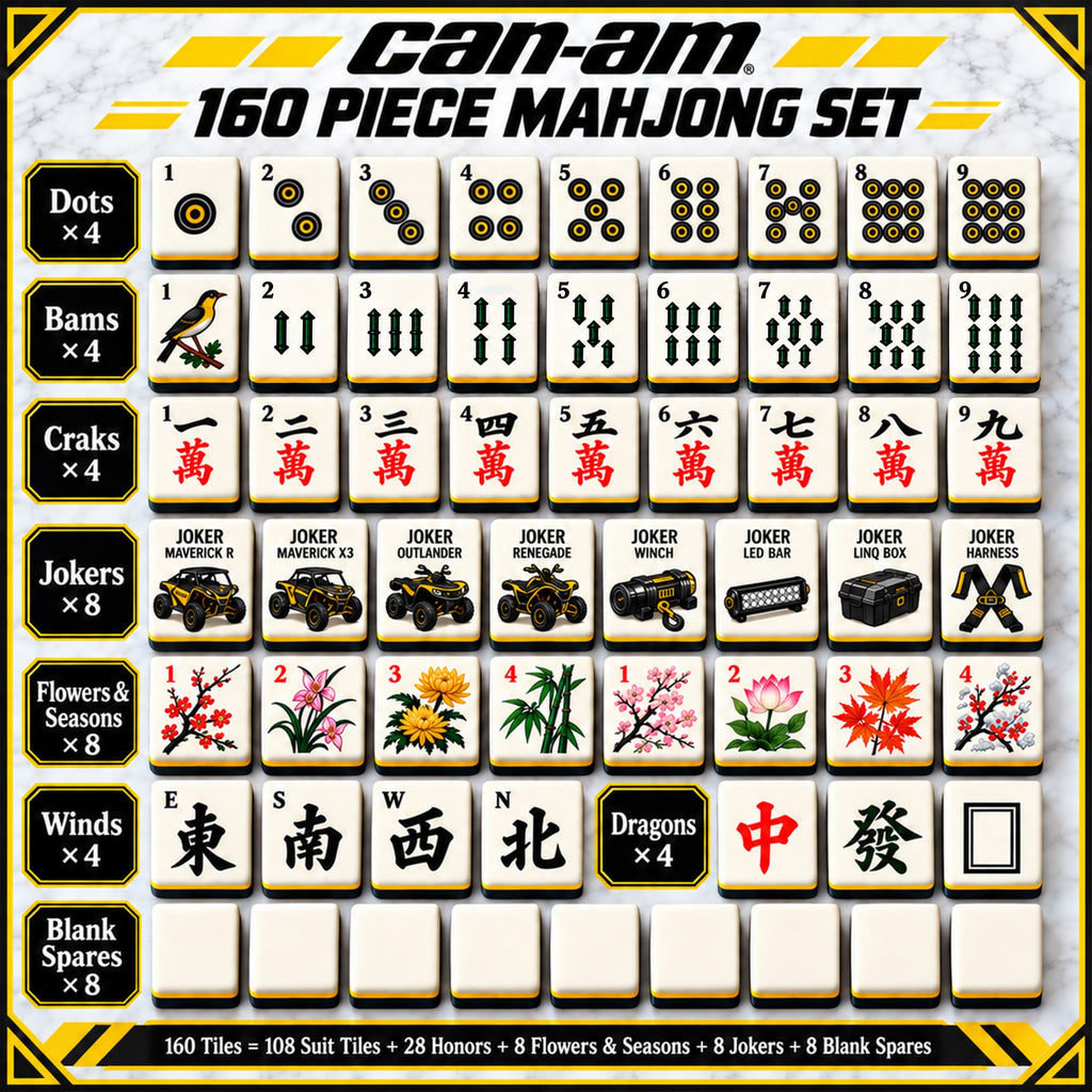 Premium CMA Mahjong Tiles Set TTMH