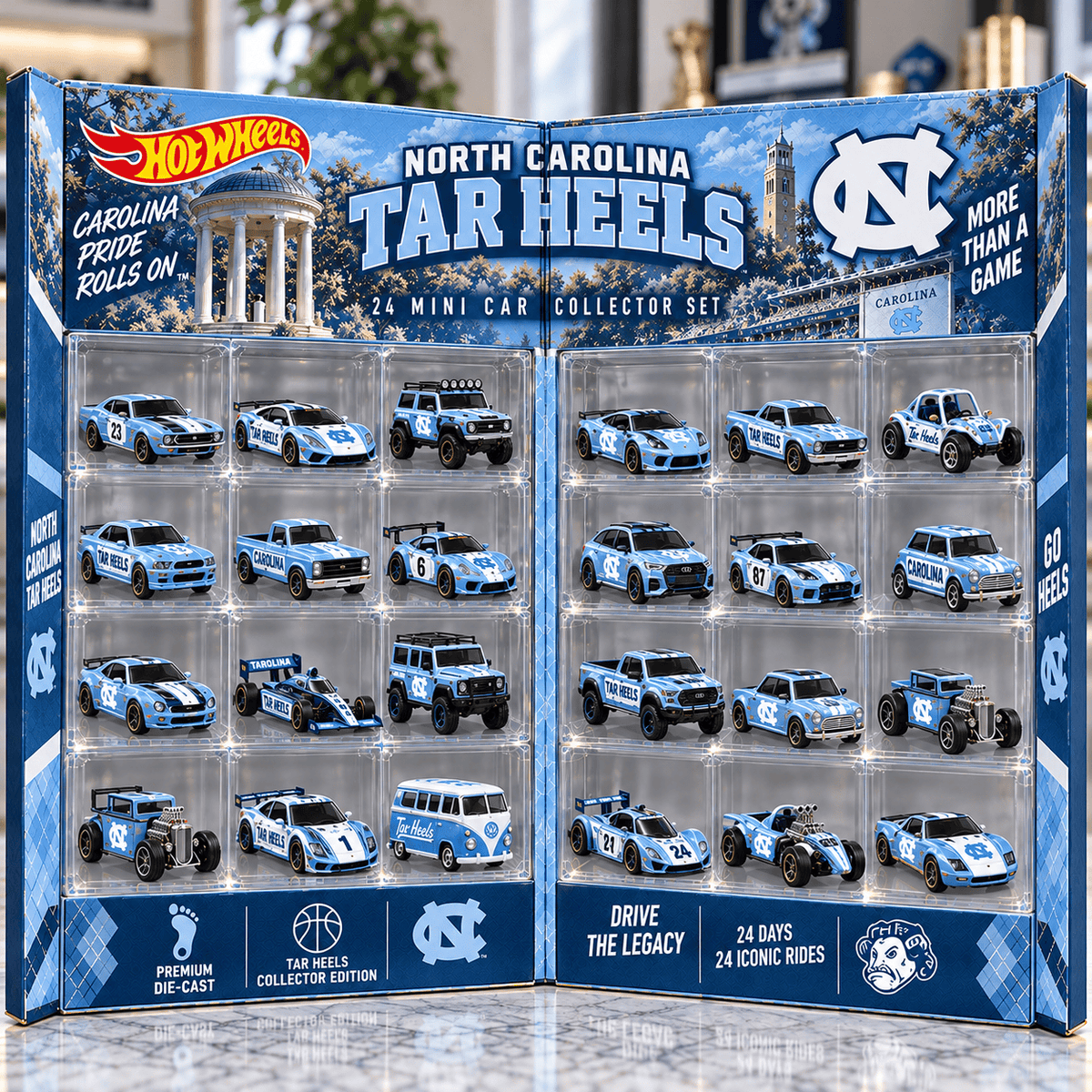 UNC Premium Mini Car Advent Calendar NTNA
