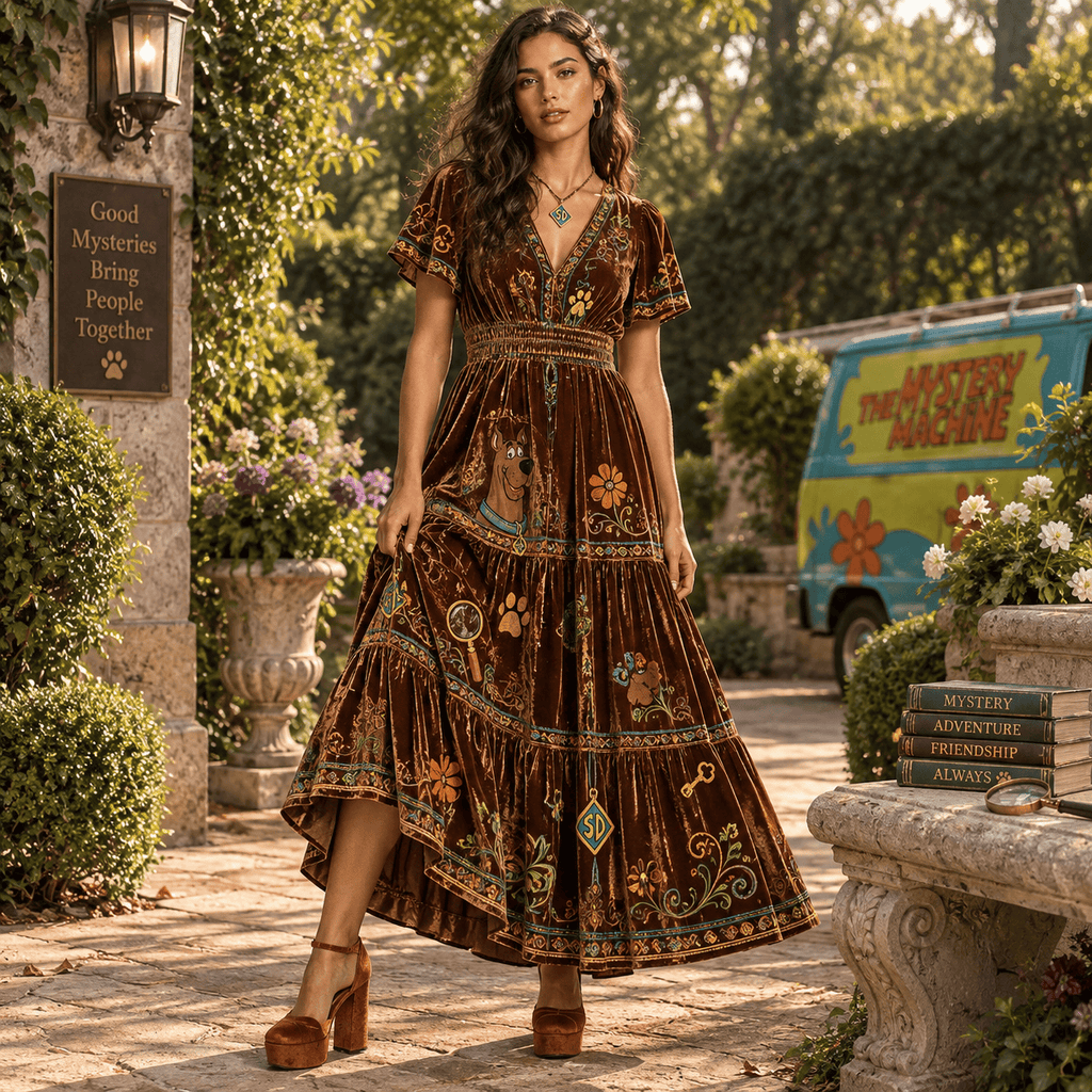 SCBD Premium Embroidered Velvet Maxi Dress PTKL