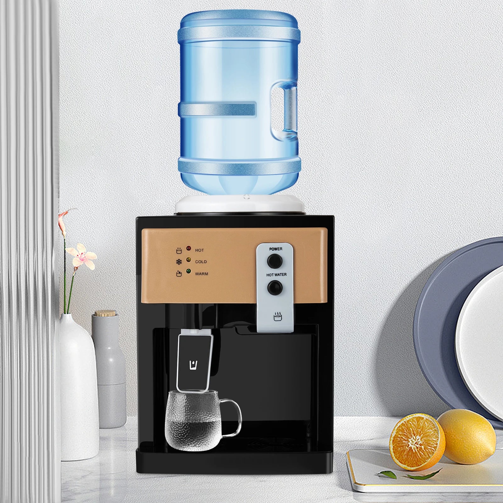NEW Desktop Hot and Cold Water Dispenser,Top Loading Water Dispenser,Large Capacity,Fast Heating and Cooling,for Office and Home