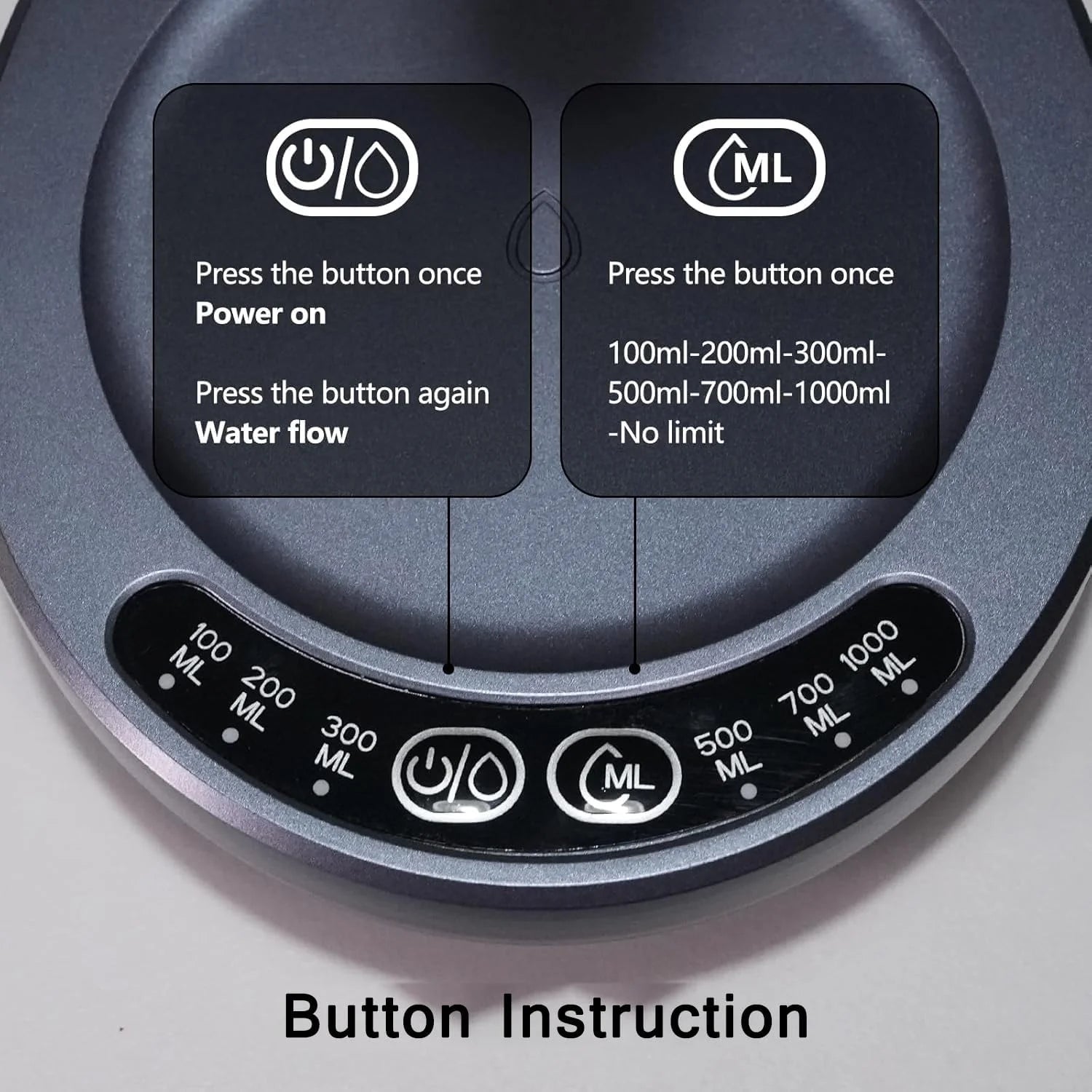 Desktop Water Bottle Dispenser USB Charging Button Control 6 Levels of Quantitative Water Adjustment Portable Smart Water Pump
