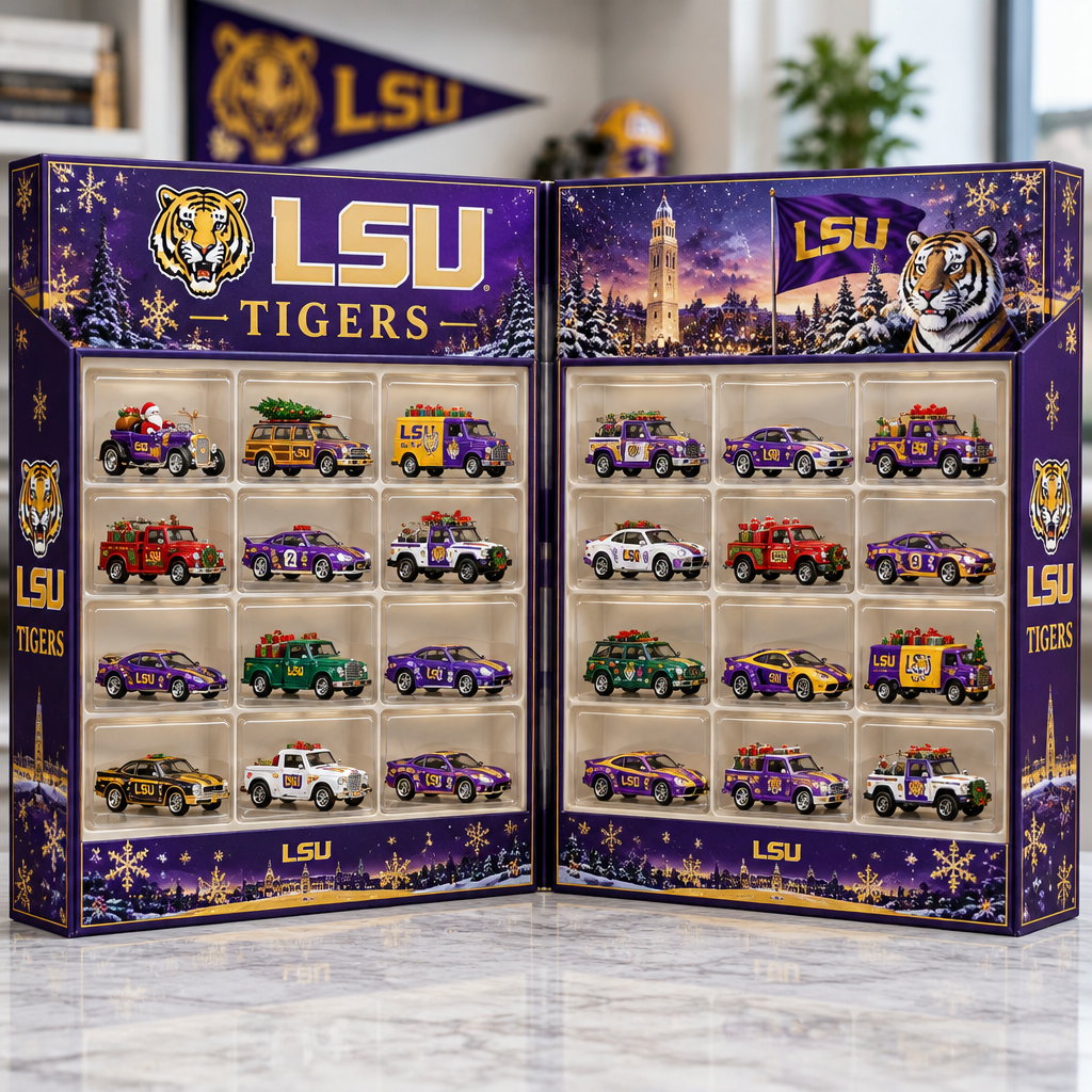 LSU Tigers Premium Mini Car Advent Calendar