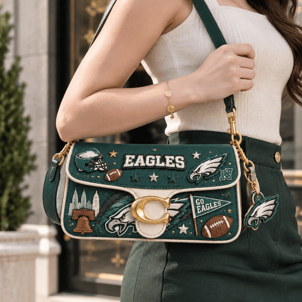 Premium PLDE Coach Shoulder Cross With Charm LNTH