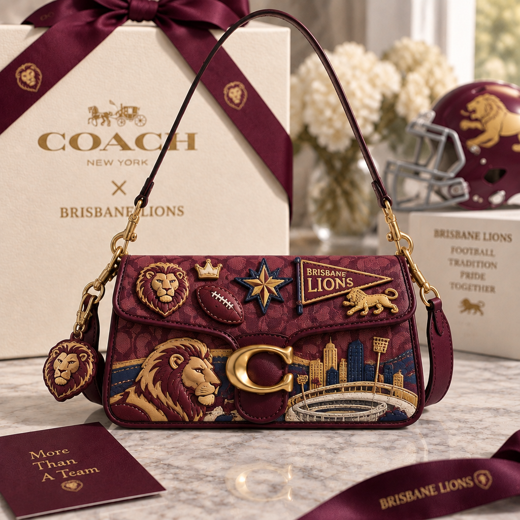 Brisbane Lions Coach Shoulder Cross With Charm