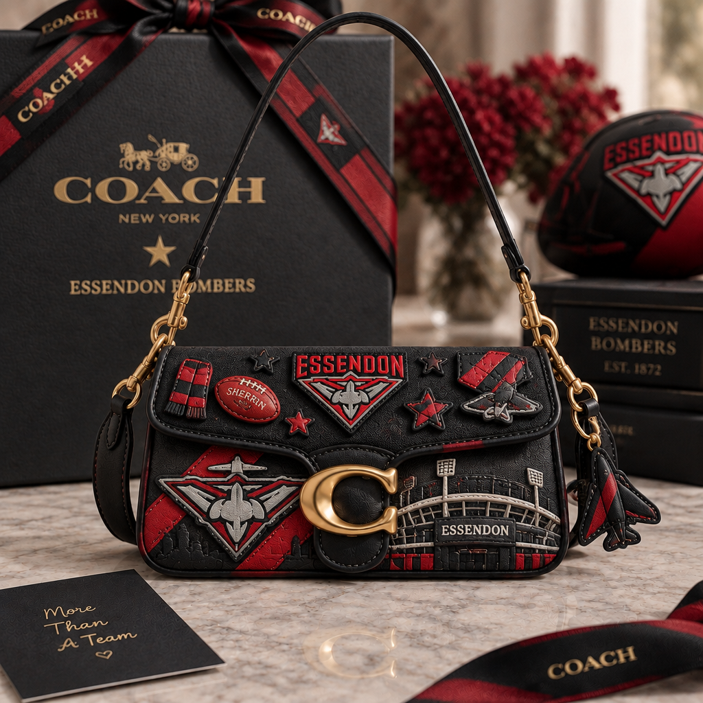 Essendon Bombers Coach Shoulder Cross With Charm